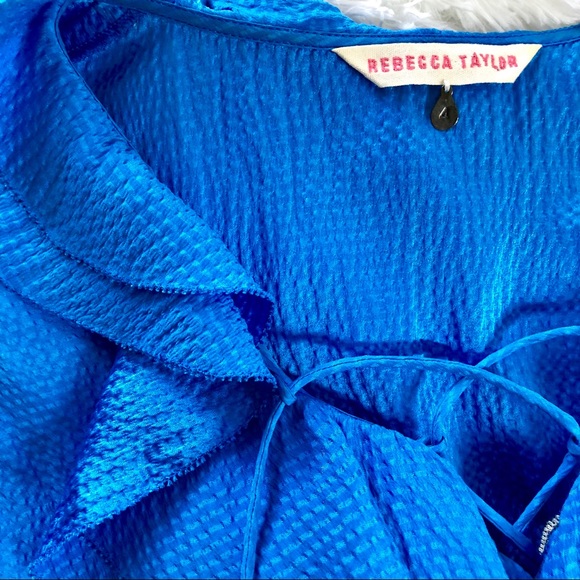 Rebecca Taylor Blue ruffle dress 4 - Picture 8 of 8